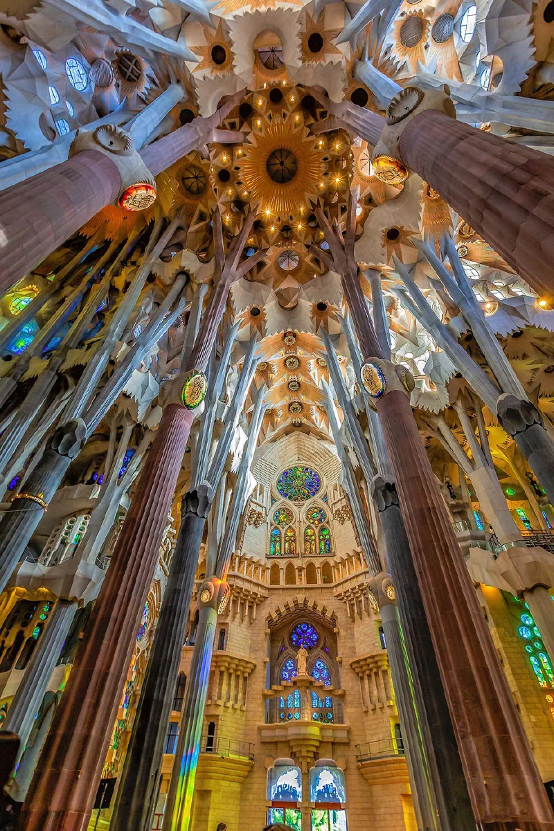 Sagrada Familia interior.